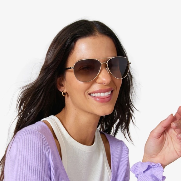Kate Spade Emmaline Sunglasses Aviator Sunglasses - Picture 1 of 7